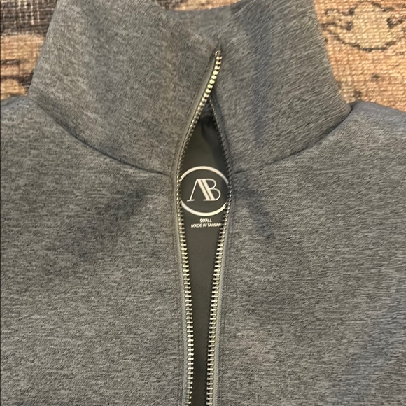 Addison Bay Gray Quarter Zip Up Top with Cozy Fit - Picture 2 of 2